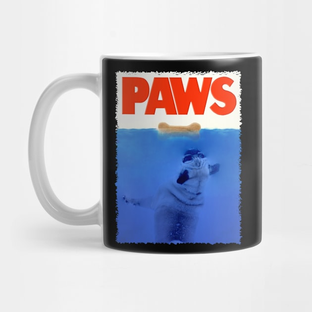 Pawsitively Pug PAWS Canine Chic, Tee Triumph for Pug Lovers by Gamma-Mage